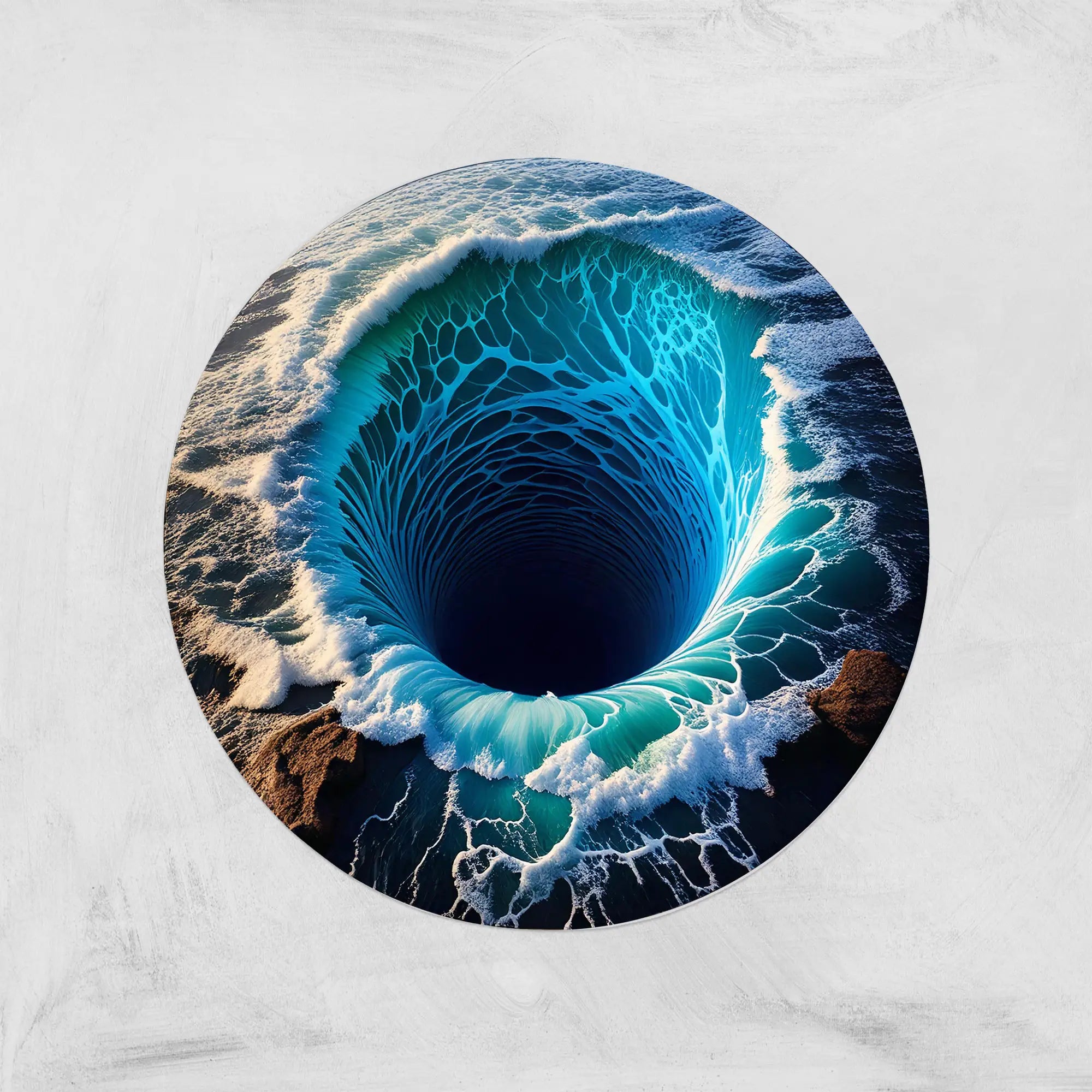 3DOceanVortexRoundRug_IllusionWhirlpoolWaveDesign