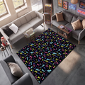  80s-pop-art-area-rug-colorful-doodle-black-gaming