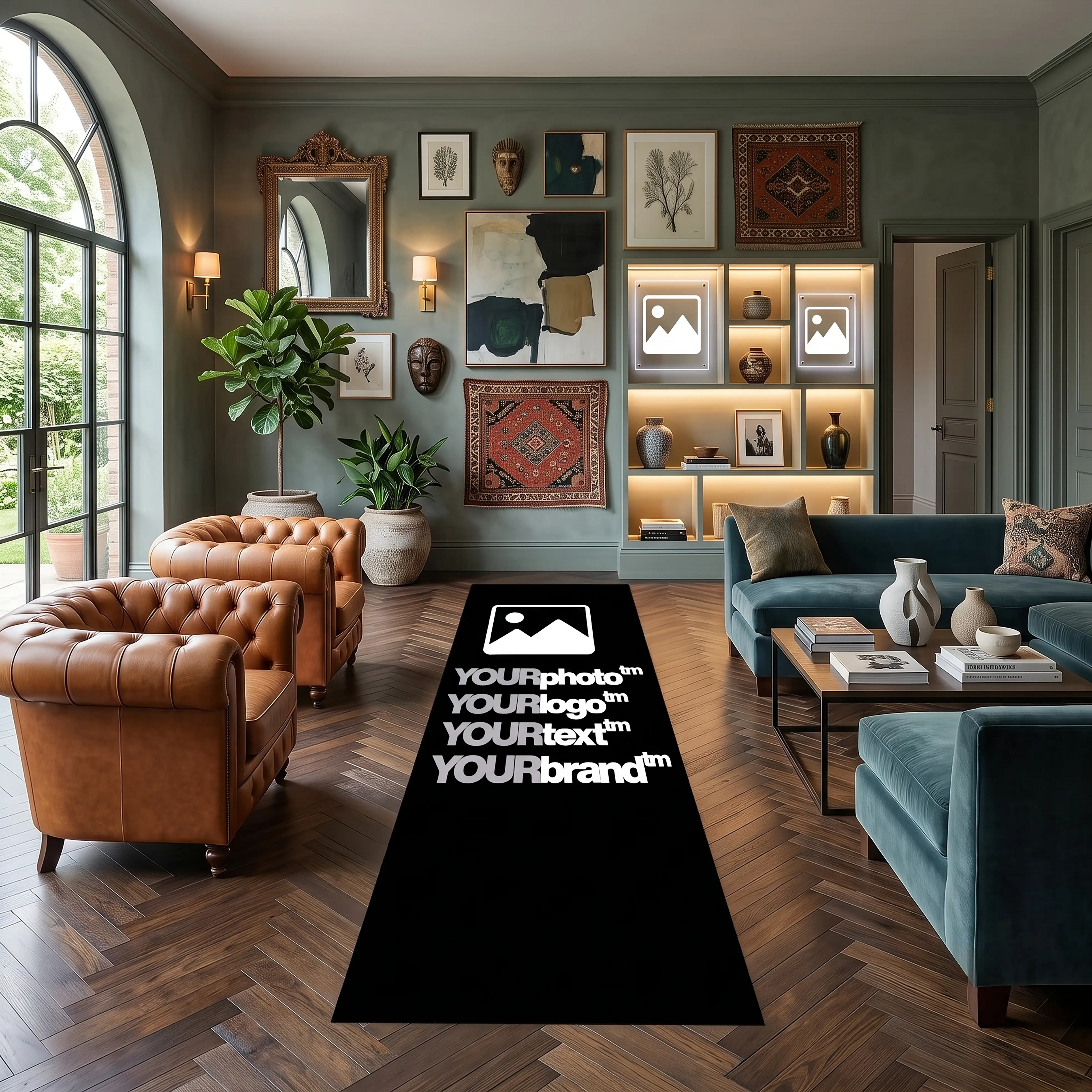 Custom Runner Rug – Personalized Photo, Logo & Text Printed Hallway & Kitchen Runner