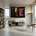 Don’t Call Me Baby Wall Tapestry – Neon Femme Fatale Portrait | Bold Statement Fabric Wall Hanging