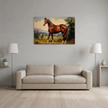 Majestic Horse Wall Art – Classic Oil Painting Style | Printed Canvas Art