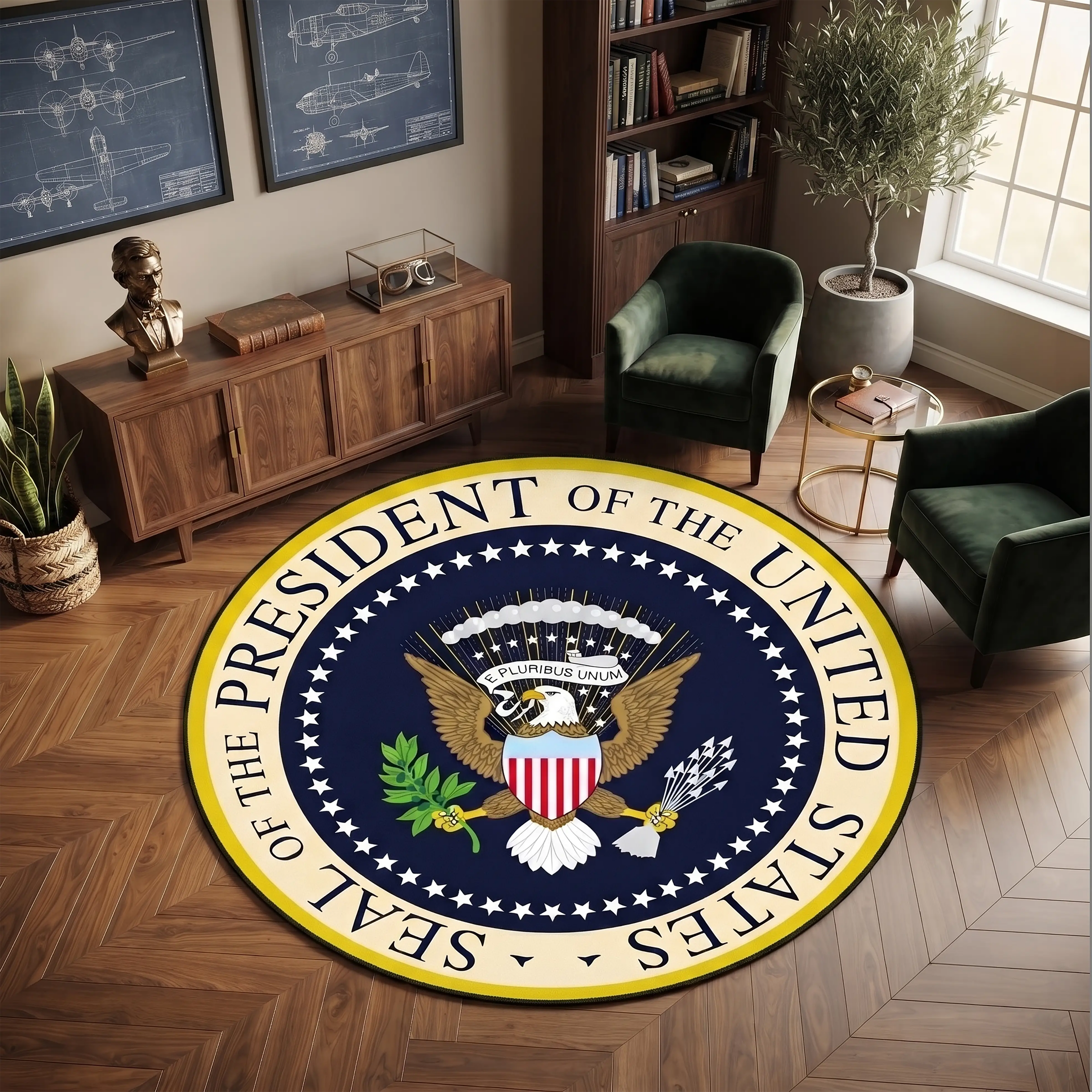 Presidential Seal Round Rug – Seal of the President of the United States