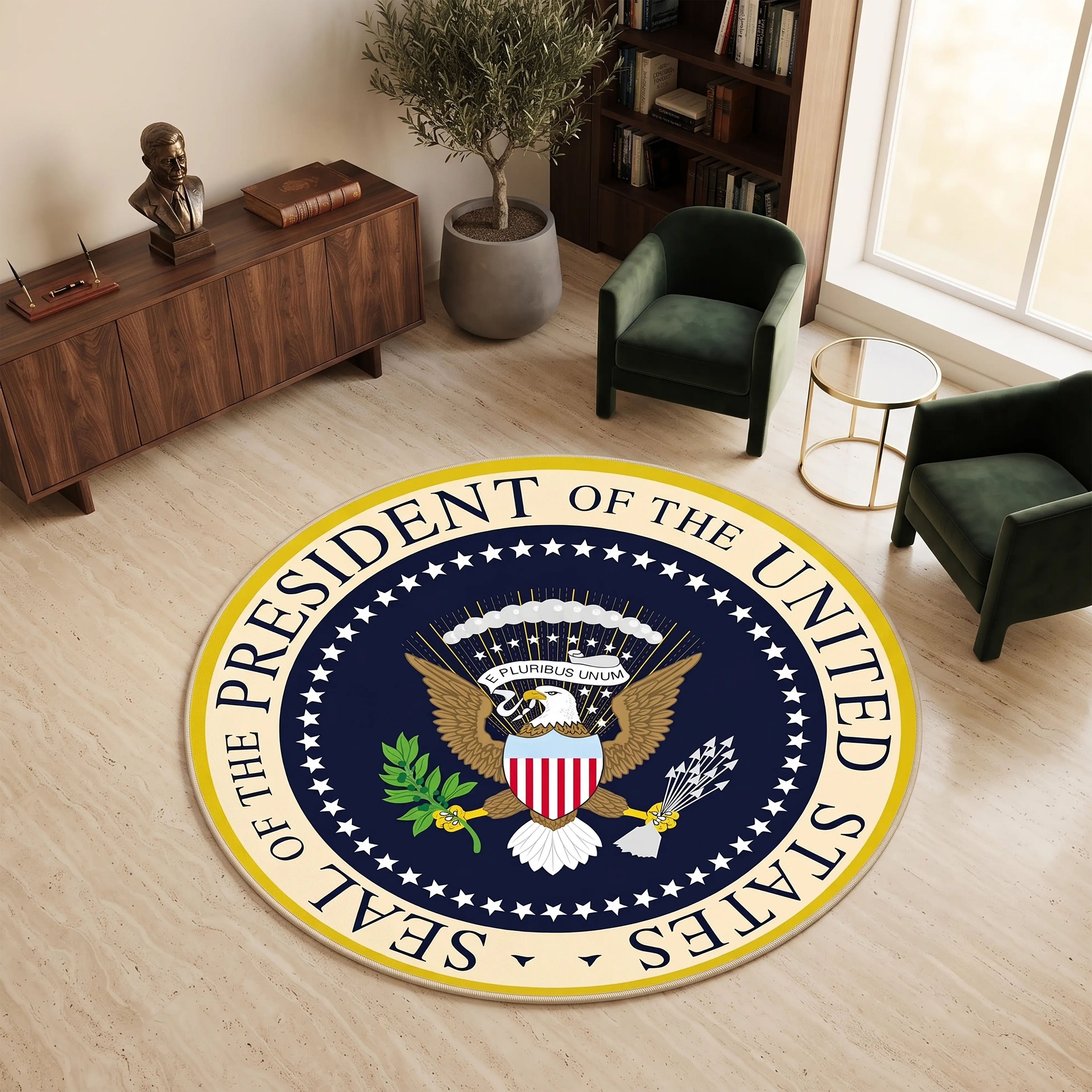 Presidential Seal Round Rug – Seal of the President of the United States