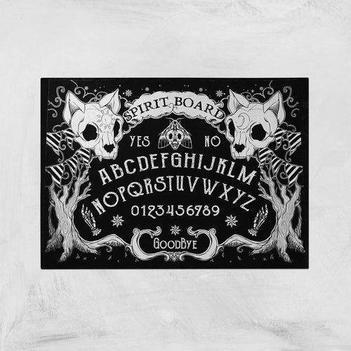 Spirit Board Area Rug – Gothic Ouija & Skull Design